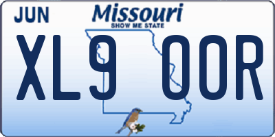 MO license plate XL9O0R