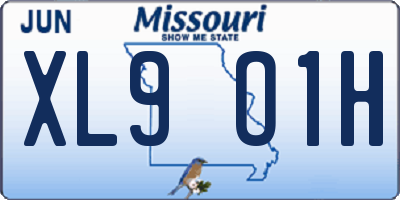 MO license plate XL9O1H