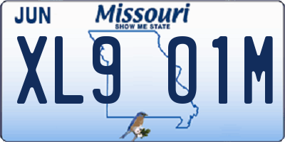 MO license plate XL9O1M