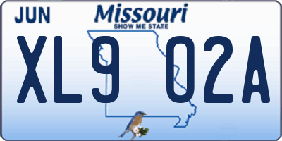 MO license plate XL9O2A