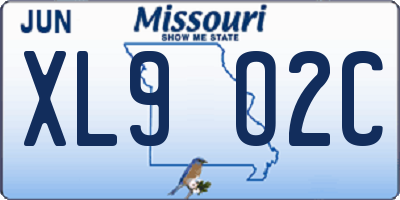 MO license plate XL9O2C