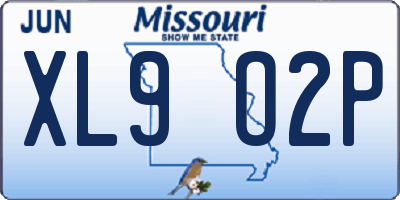 MO license plate XL9O2P