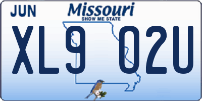 MO license plate XL9O2U