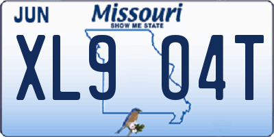 MO license plate XL9O4T