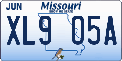 MO license plate XL9O5A