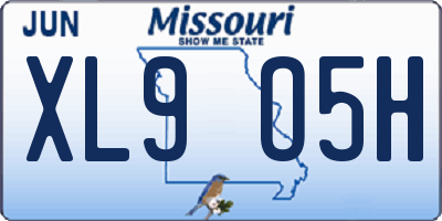 MO license plate XL9O5H