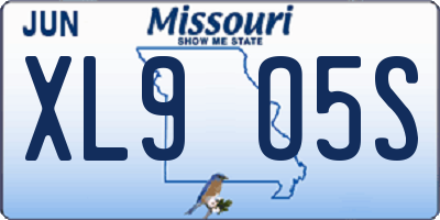 MO license plate XL9O5S
