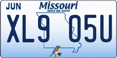 MO license plate XL9O5U