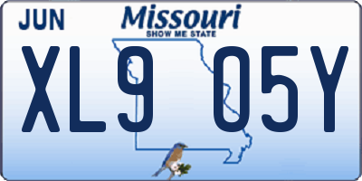 MO license plate XL9O5Y