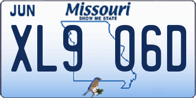 MO license plate XL9O6D