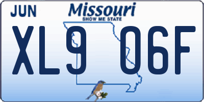 MO license plate XL9O6F