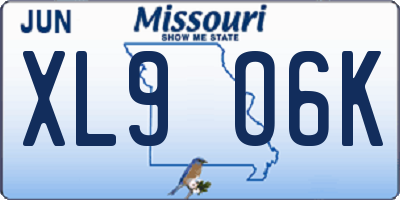 MO license plate XL9O6K