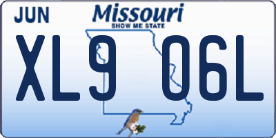 MO license plate XL9O6L