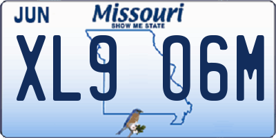 MO license plate XL9O6M