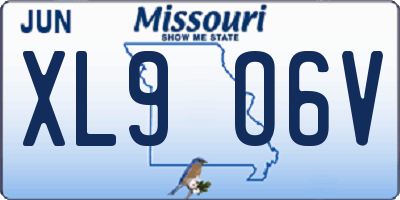 MO license plate XL9O6V