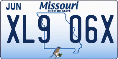 MO license plate XL9O6X