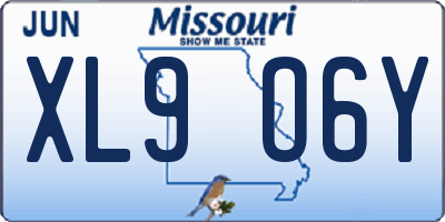 MO license plate XL9O6Y