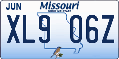 MO license plate XL9O6Z