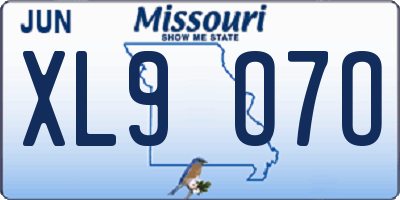 MO license plate XL9O7O