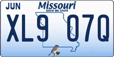 MO license plate XL9O7Q