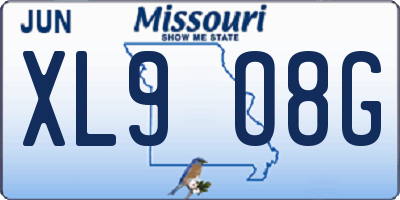 MO license plate XL9O8G