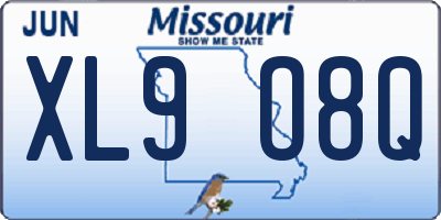 MO license plate XL9O8Q