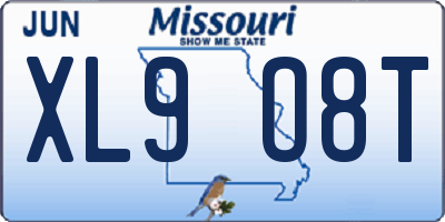 MO license plate XL9O8T