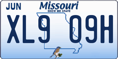 MO license plate XL9O9H