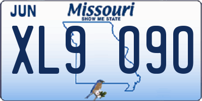 MO license plate XL9O9O