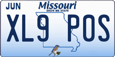MO license plate XL9P0S
