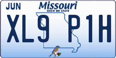 MO license plate XL9P1H