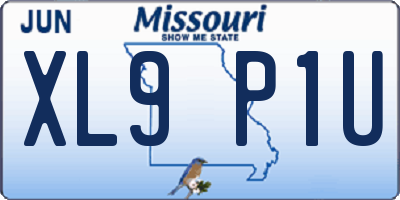 MO license plate XL9P1U