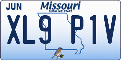 MO license plate XL9P1V