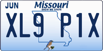MO license plate XL9P1X