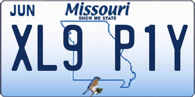 MO license plate XL9P1Y