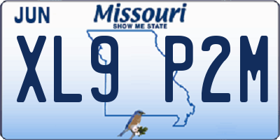 MO license plate XL9P2M