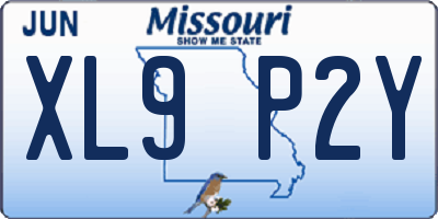 MO license plate XL9P2Y