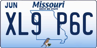 MO license plate XL9P6C