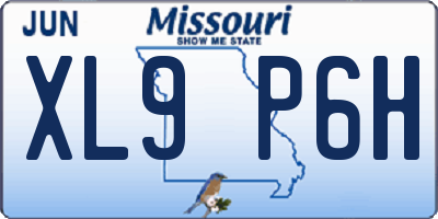 MO license plate XL9P6H
