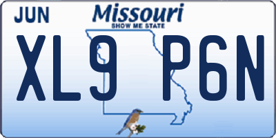MO license plate XL9P6N
