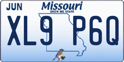MO license plate XL9P6Q
