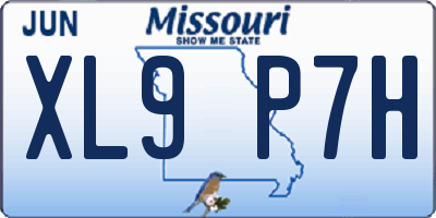 MO license plate XL9P7H