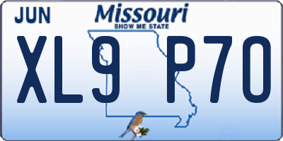 MO license plate XL9P7O