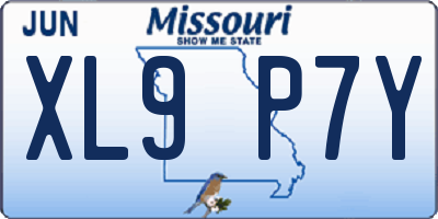 MO license plate XL9P7Y