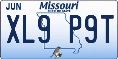 MO license plate XL9P9T