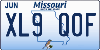 MO license plate XL9Q0F