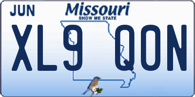MO license plate XL9Q0N