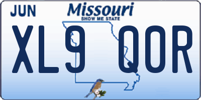 MO license plate XL9Q0R