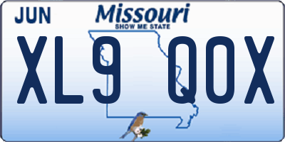 MO license plate XL9Q0X