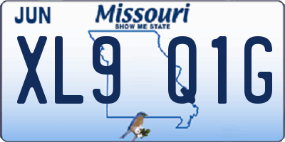 MO license plate XL9Q1G